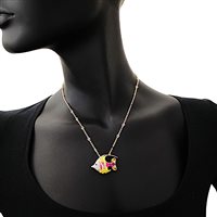 Collana Artlinea Donna Animals smalti in Argento Zirconia ZCL1336-MN - ZCL1336-MN